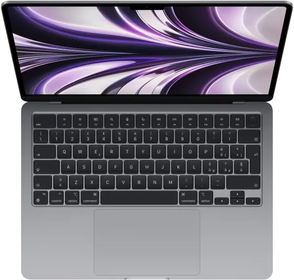 Macbook Air 13" - Apple M2 8-Core - Apple 8-Core GPU - 16GB Ram - SSD 256GB - 2022 - Space Gray - Nederlands toetsenbord