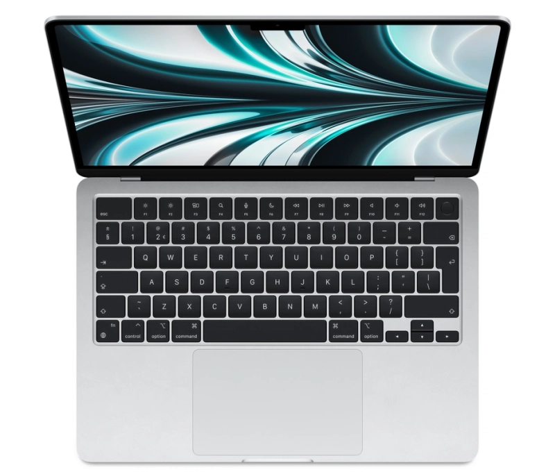 Macbook Air 13" - Apple M2 8-Core - Apple 8-Core GPU - 8GB Ram - SSD 256GB - 2022 - Silver - Nederlands toetsenbord