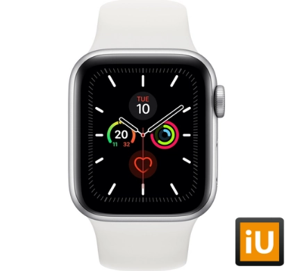 Apple Watch Series 5 (44mm) aluminium, sportbandje Zilver (Wit) Apple Watch Series 5 (44mm) aluminium, sportbandje Zilver (Wit)