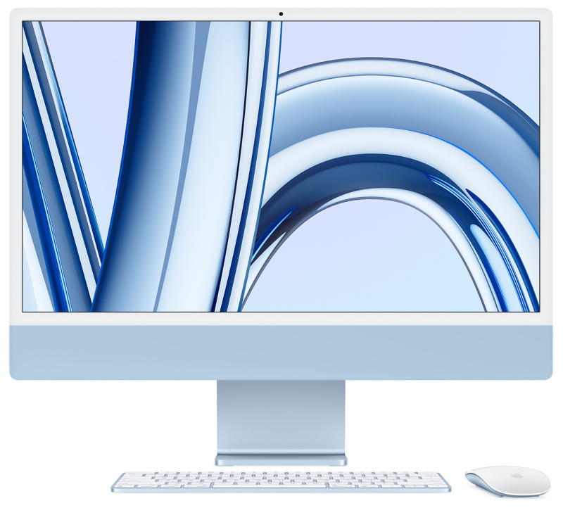 iMac 24" - Apple M1 8C 2,1GHz - 8GB Ram - SSD 256GB - Apple 7C GPU - Blue - Qwerty US